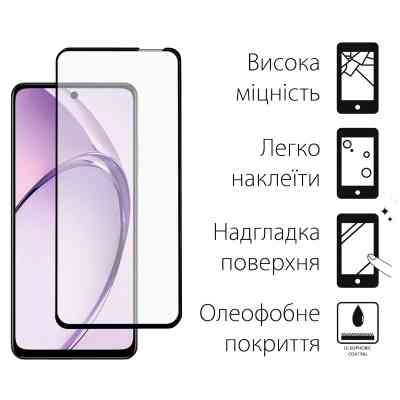 Скло захисне Dengos Full Glue OPPO A5i Black (TGFG-405) Вінниця