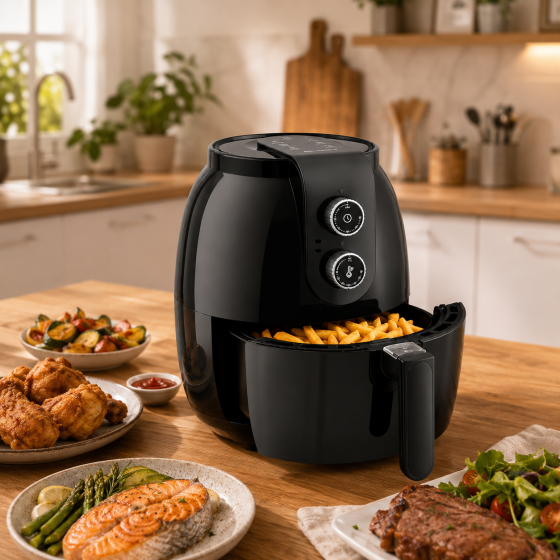 Аэрофритюрница 3,6 л без масла Berdsen BD-650 1300 Вт | Мультипечь Air Fryer | Фритюрница с горячим воздухом Киев