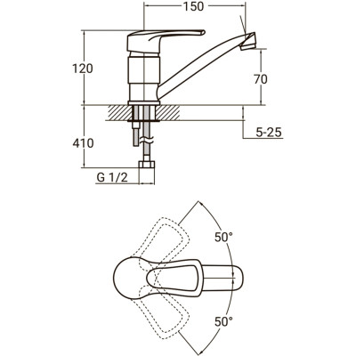 Змішувач AQUATICA MD-2B144C Вінниця - фото 6