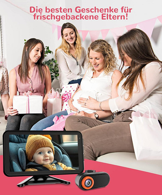 Автомобильная видеоняня LUCKVIEW монитор 5.2” с камерой заднего вида для малышей в авто Full HD ночное видение Киев - изображение 7