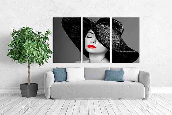 Модульная картина в гостиную / спальню  Дівчина     ART-254_3A 100х150 см Киев