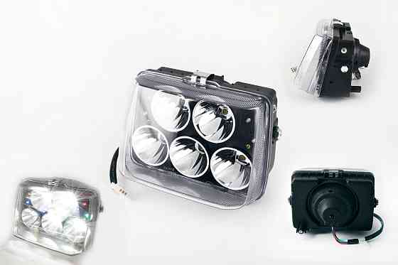 Фара прямокутна безкорпусна (кріплення 165mm, багатобарвне підсвічування, косе оргскло) Feili Київ