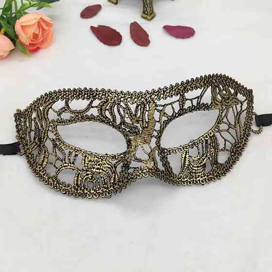 Карнавальна маска ажурна one size золотистий Київ
