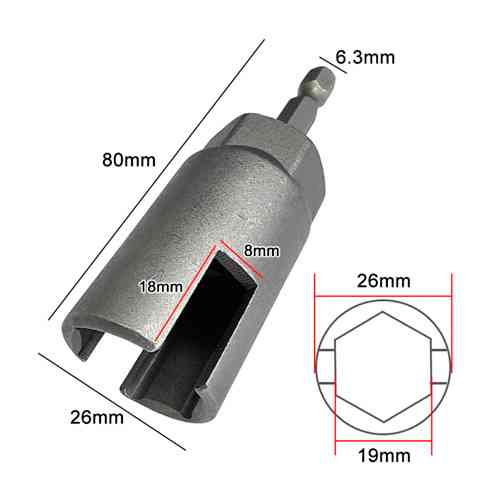 Ключ для барашкових гайок і гачків 80мм, тип В, насадка для шуруповерта, CR-V Вінниця