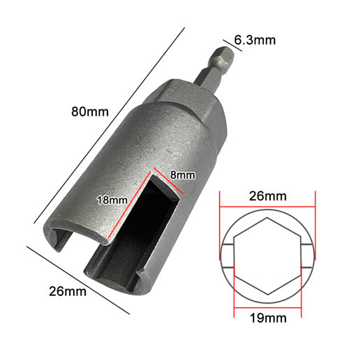 Ключ для барашкових гайок і гачків 80мм, тип В, насадка для шуруповерта, CR-V Вінниця - фото 3