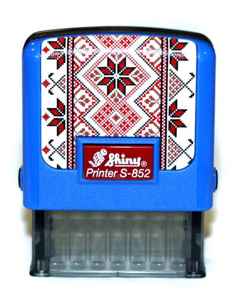 Оснастка для печатки "Shiny" S-852  UA-01, Вишиванка, синя.38*14мм, шт Київ - фото 1