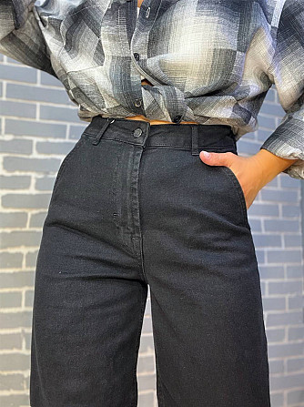 Джинсы женские Its Basic 3419 Skater jeans косые карманы стрейчевые скейтеры бананы, черный, 40, 40, Одесса - изображение 4