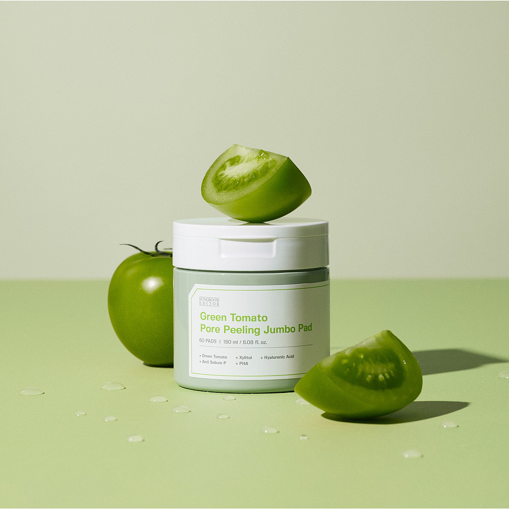 Пилинг-педы для лица Green Tomato Pore Peeling Jumbo Pad Sungboon Editor 60 шт/180 мл Киев - изображение 8