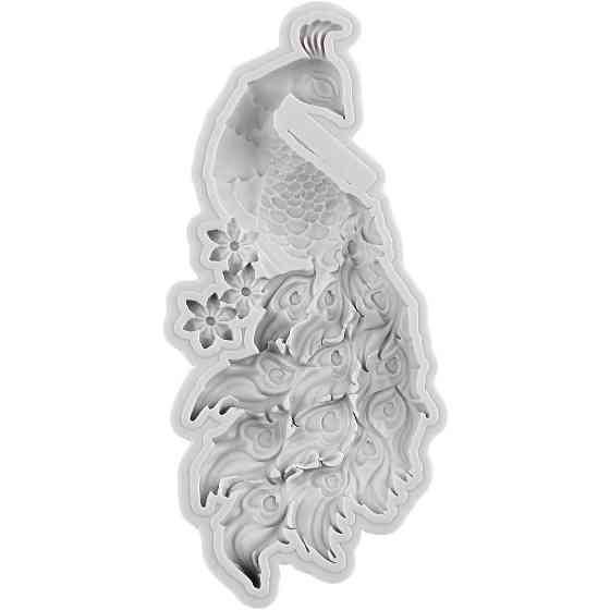 Молд силиконовый Павлин 160 на 75 мм серый Киев