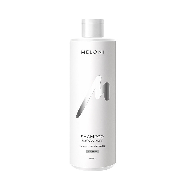 Відновлювальний безсульфатний шампунь з кератином та провітаміном В5 SHAMPOO HAIR BALANCE MELONI 450 мл Київ - фото 1