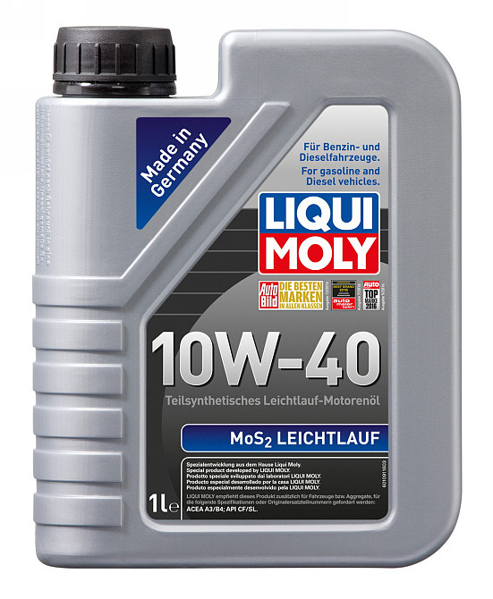LIQUI MOLY 1930 MoS2 Leichtlauf SAE 10W-40 — Напівсинтетична моторна олива з молібденом MoS₂ | Максимальний захист двигуна та зниж Ковель - фото 1