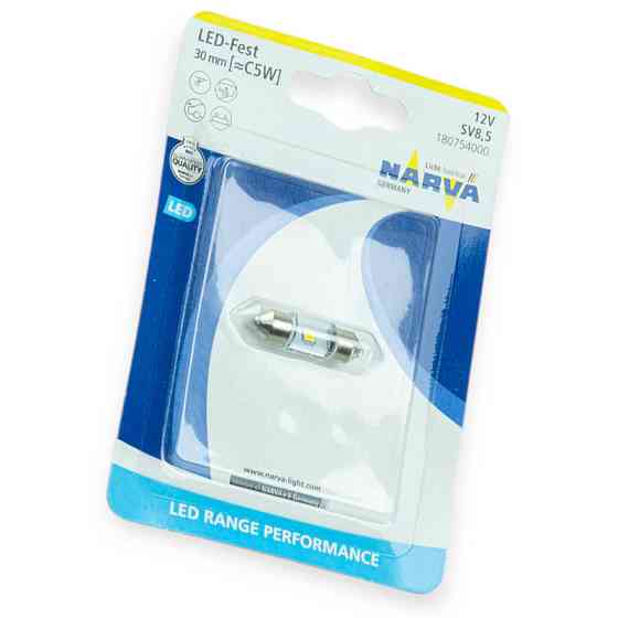 Автолампа світлодіодна AC лазер. 12-10 WHITE 0, 6W 30мм 6000K Narva Мукачево