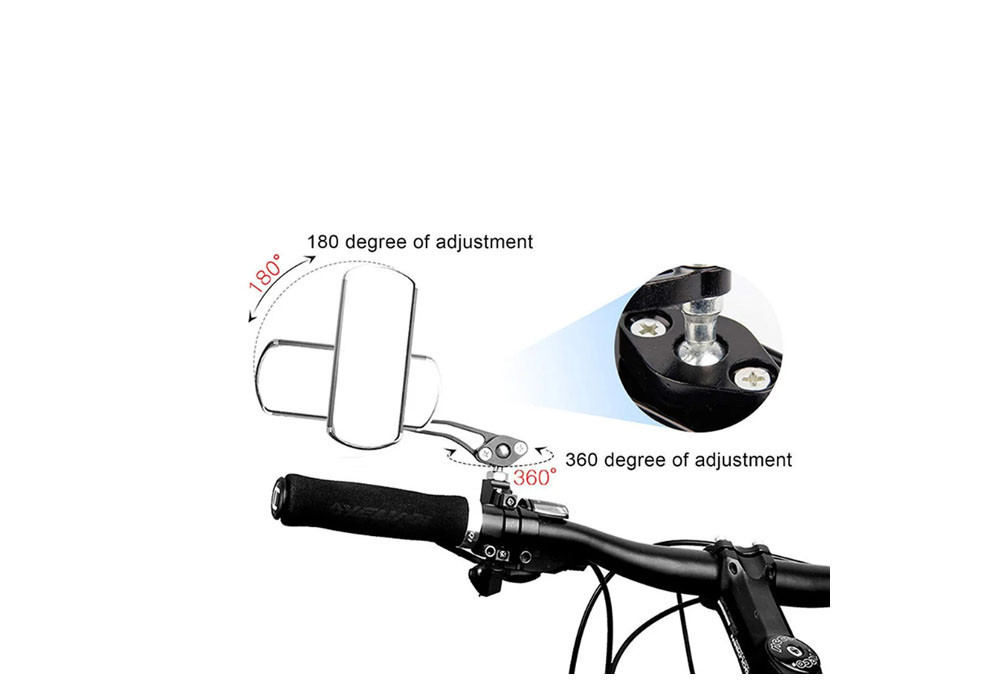 Дзеркало для велосипеда на кермо 2 шт Feel Fit чорне Бровари - фото 3