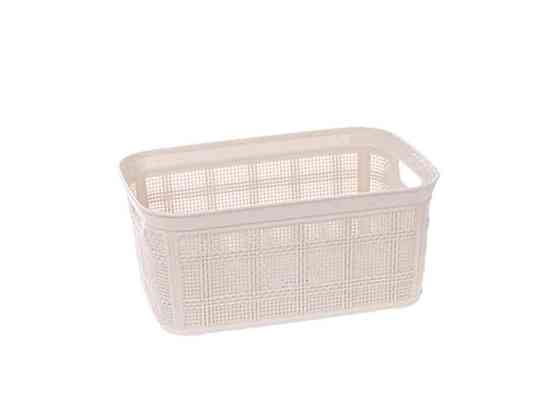 Кошик д/дрібн. JUTE прям. б/кр з/руч 21х14х10 2,5Л кремовий ТМ AKAY PLASTIK Solmir Київ