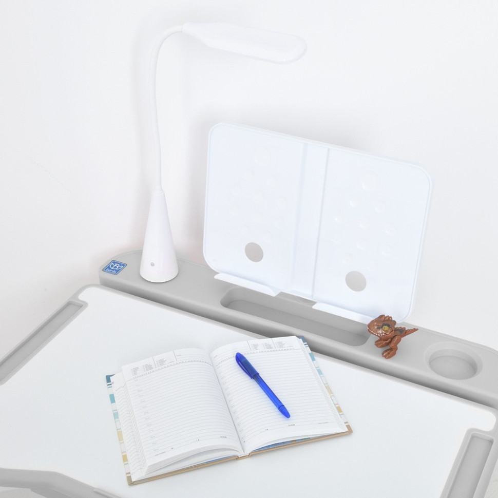 Парта M 5068-11 подставка для книги, лампа, серый Винница - изображение 3