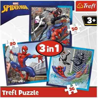 Пазл Trefl Spiderman Друзі-павуки 3 in1 (5900511348743) Вінниця