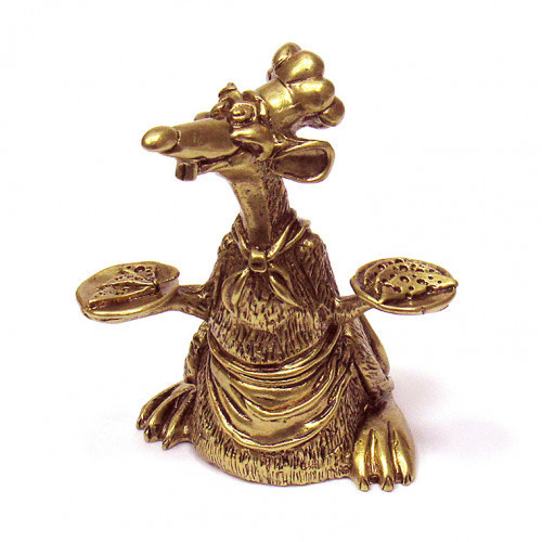 Колокольчик сувенирный бронза Крыса Повар Киев - изображение 1