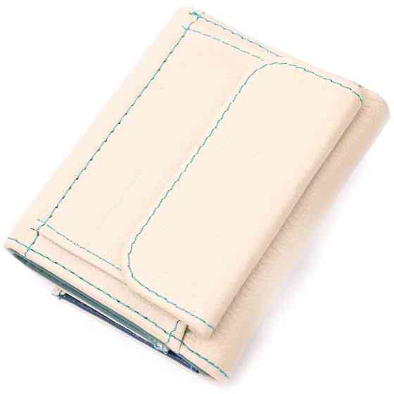 Стильний невеликий гаманець для модниць з натуральної шкіри ST Leather 19506 Білий Київ