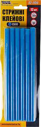 Стрижні клейові MASTERTOOL 11.2х200 мм 12 шт сині 42-1154 Коломия