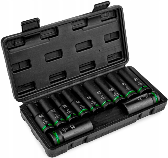 Набір ударних торцевих головок 1/2" 10-24мм Wuber 11шт. (Польща) Київ