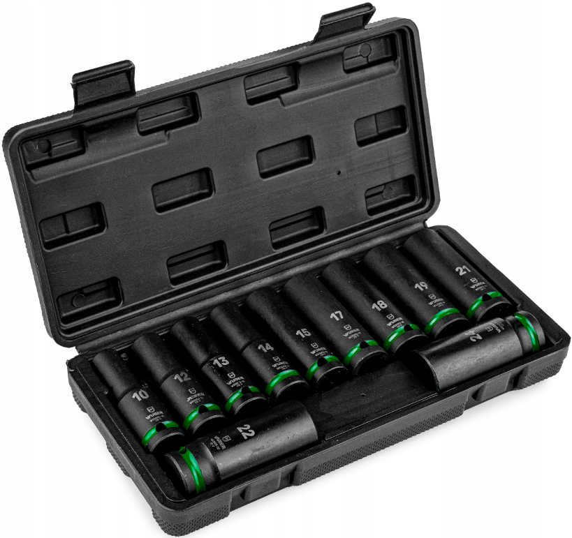 Набір ударних торцевих головок 1/2" 10-24мм Wuber 11шт. (Польща) Київ - фото 2