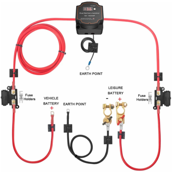 Комплект реле роздільного заряду Heart Horse 12 В / 140 А (3 м) Луцьк