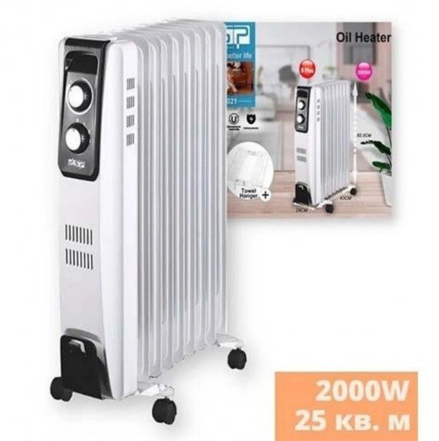 Нагрівач масляний DSP KD3021 2000 Вт до 25 м² Вінниця - фото 8
