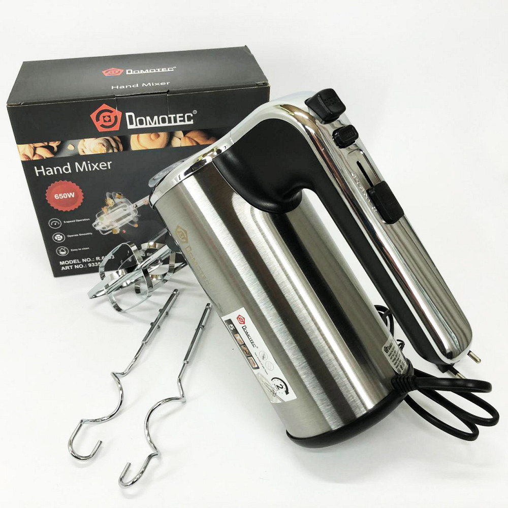 Ручний міксер з різними режимами швидкості, Міксер кухонний професійний для замішування сумішей QF-16 Львів - фото 3