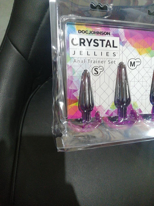Набір анальних пробок Doc Johnson Crystal Jellies - Anal Trainer Set - Rainbow (м'яте паковання!!!) Sex Aura Київ - фото 2