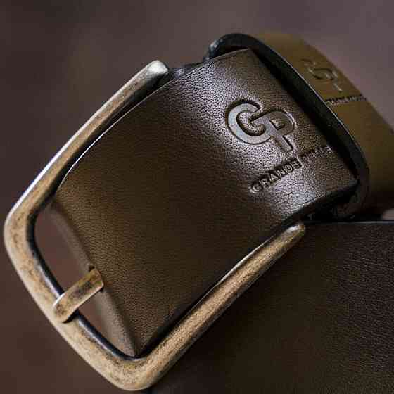 Ремень мужской под джинсы GRANDE PELLE 11255 Шоколадный Киев