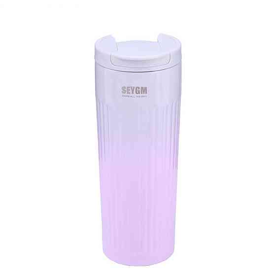 Термос металевий 500 мл термокухоль із нержавіючої сталі до 12 годин Рожевий HP154P Коломия