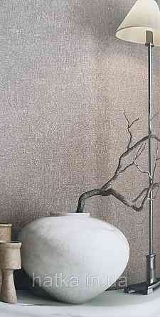 Шпалери вінілові на флізеліні Ritus Marburg метрові однотонні структурні світло-сірі Київ