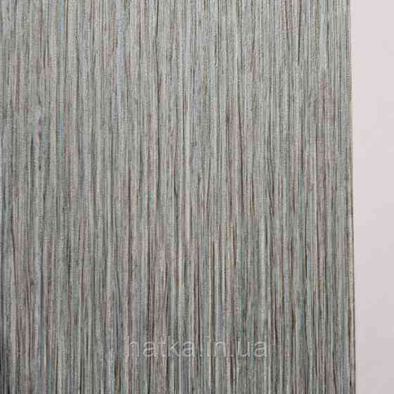 Шпалери вінілові на паперовій основі Zambaiti C88136 ABITAT смуги під бамбук структурні бірюзовий сріблястий Київ