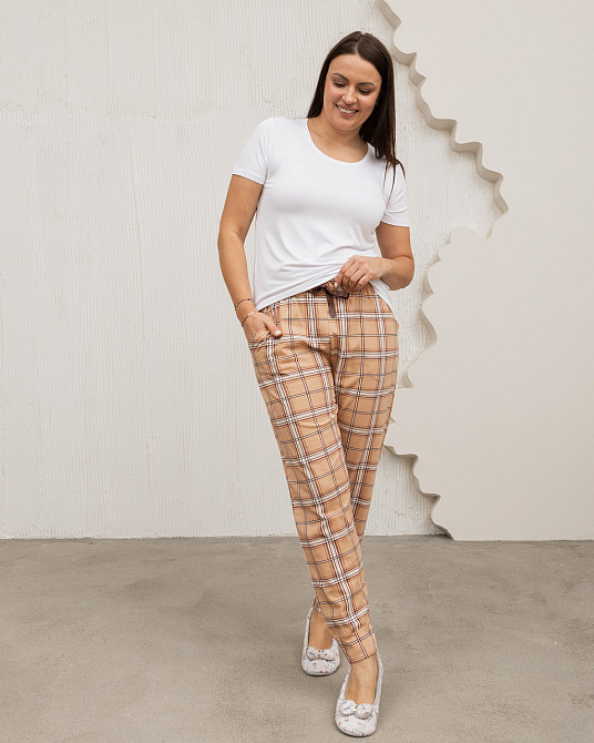 Жіночі піжамні штани — у дрібні серця й зірки Nicoletta 1114 L Київ - фото 2