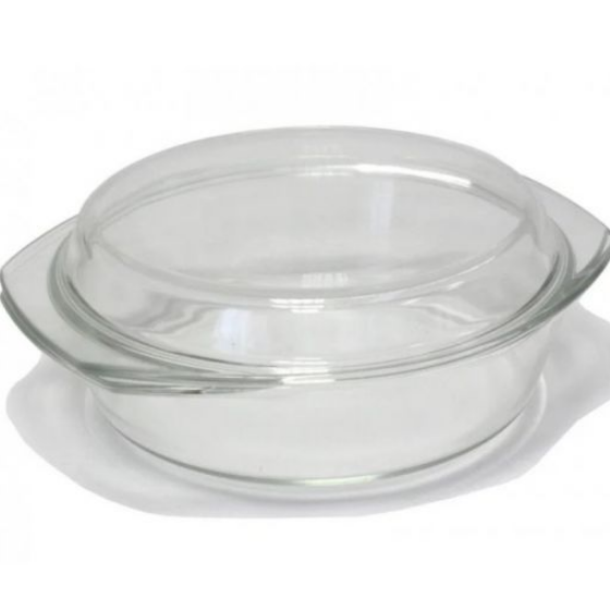 Каструля для запікання 2л жароміцне скло 4129 Interos Житомир - изображение 1