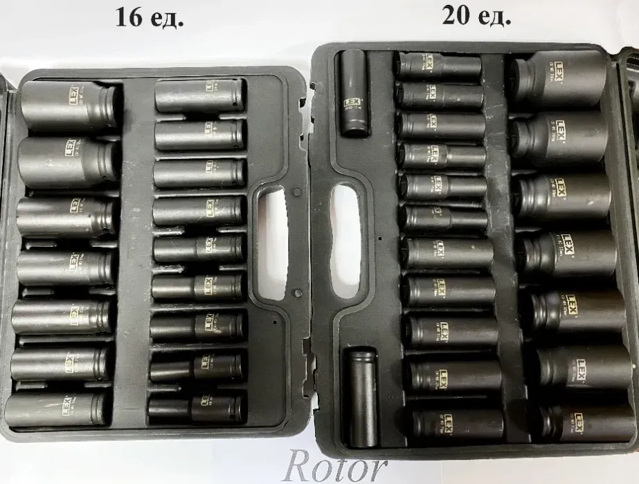 Якісний набір ударних торцевих головок для авто LEX LXIS20E 1/2" 10-38 мм 20 од. ПОЛЬША Київ - фото 6