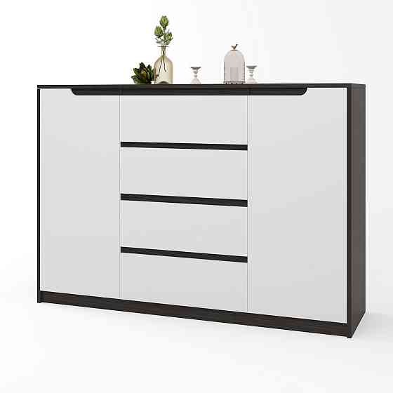 Великий комод для дому Еверест Мікс-3 (телескопи) 140х38х97 венге + білий (DTM-2006) Львів