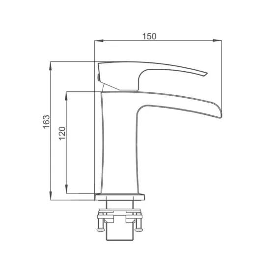 Змішувач для умивальника GAPPO G1007-20 хром Київ