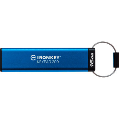 USB флеш накопичувач Kingston 16GB IronKey Keypad 200 Blue USB 3.2 (IKKP200/16GB) Вінниця - фото 5