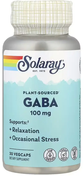 Гамма-аминомасляная кислота ГАМК (Габа) Solaray GABA 100mg 30 капс Киев - изображение 1