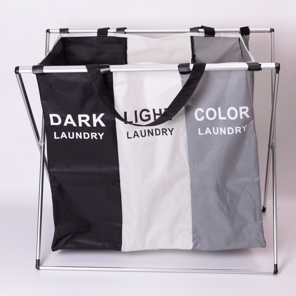 Корзина-органайзер для белья на каркасе 95 (л) на 3 отделения HP-41-4 Киев - изображение 2