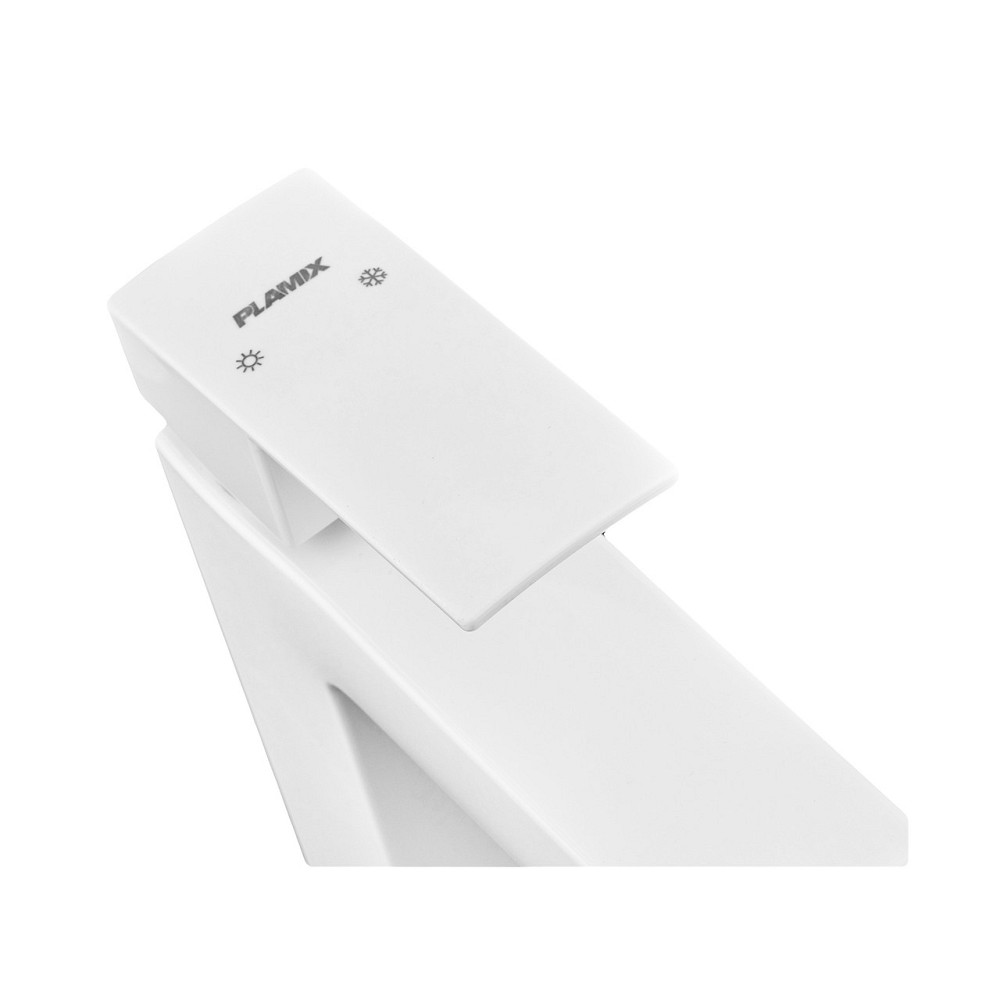 Смеситель для умывальника Plamix Kubus-001 HIGH SET White с подводом воды (PM0672) Харьков - изображение 3