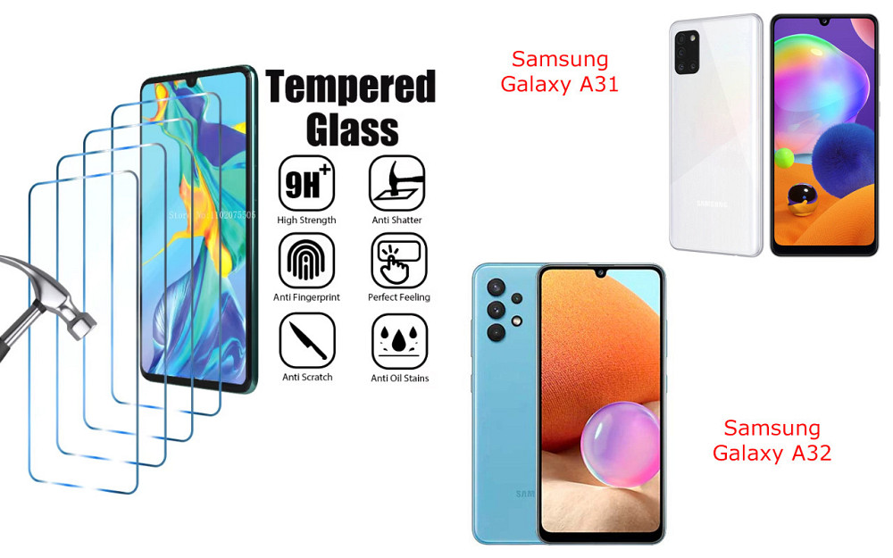 Захисне скло ArmorGlass для Samsung Galaxy A31, Galaxy A32 – стійке до подряпин та ударів Київ - фото 1