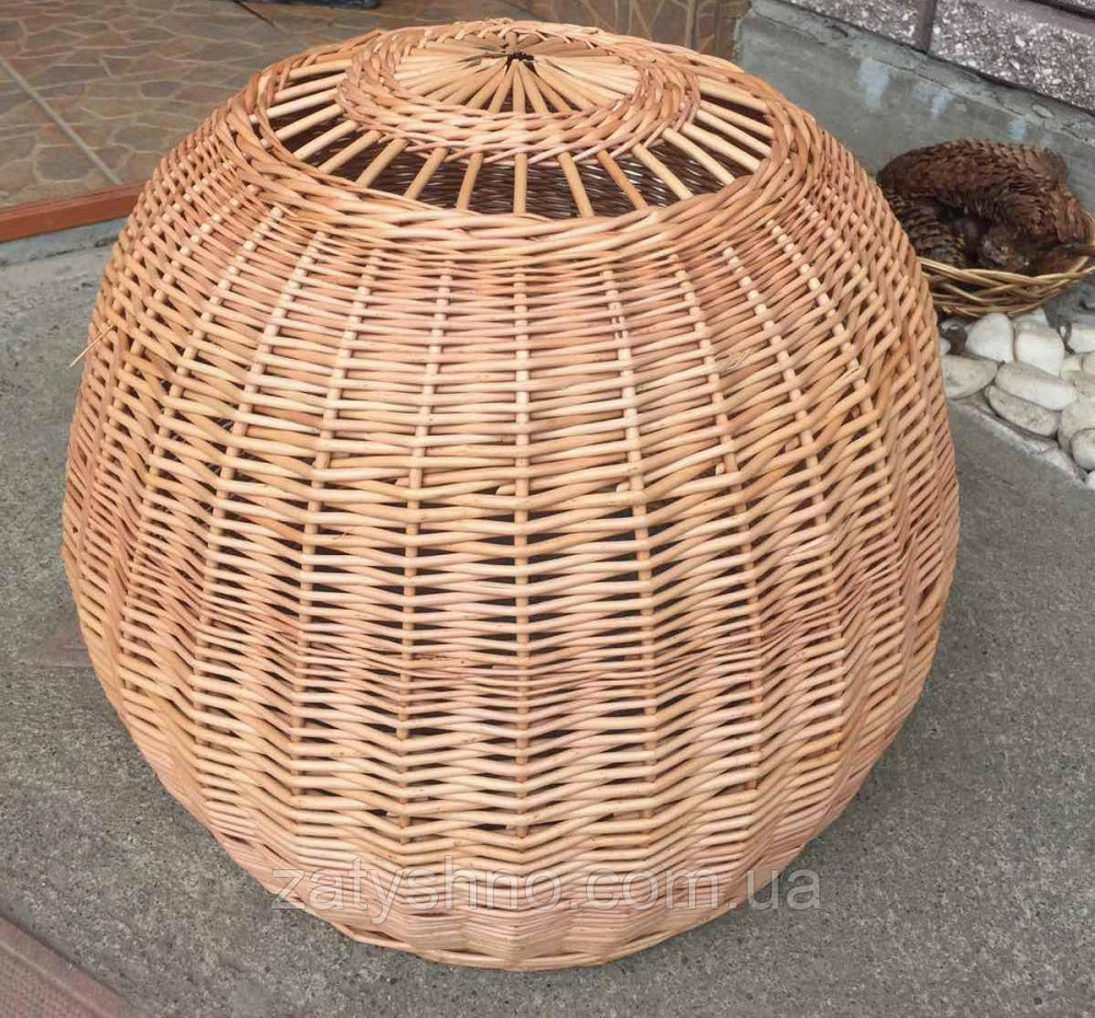 Комплект плетених світильників | люстра з лози різної форми /плетеної світильник для кафе Київ - фото 2