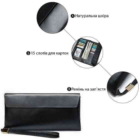 Клатч унисекс Vintage 14904 Черный Киев