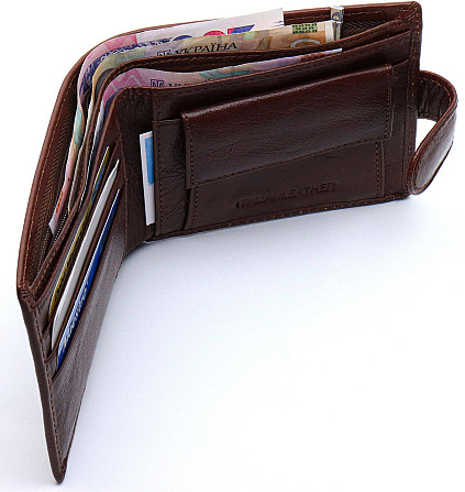 Чоловічий портмоне з натуральної шкіри ST Leather B104 Коричневий Київ - фото 5