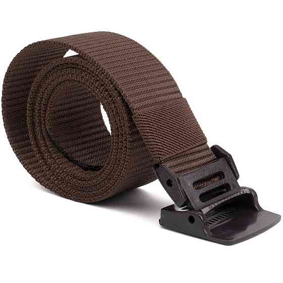 Тканинний чоловічий ремінь Vintage 20229 Коричневий Київ