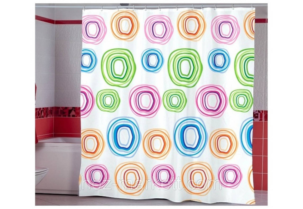 Штора для ванної тканинної Міранда Color Circle180 х 200 см Харків - фото 5