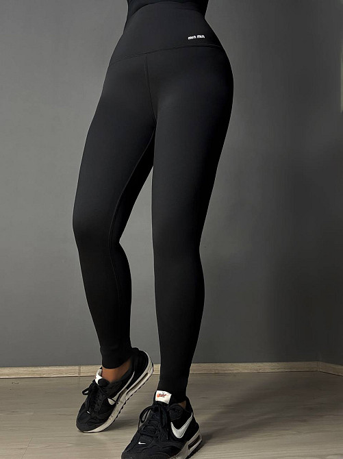 Лосины женские Clover 9973 утепленные с пуш-ап и широким поясом черные, черный, S Киев - изображение 11