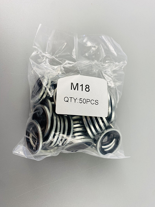 Шайба с резиновым кольцом NBR внутри 18 мм, для гидравлики, масла, воды, воздуха. Мукачево - изображение 2